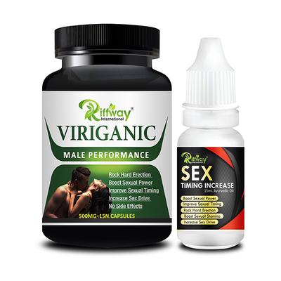 Riffway Viriganic Capsule 15's + Sex Timing Increase Oil 15 ml - Sexual Healthcare