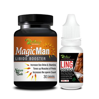 Riffway Magic Man Capsule 30's + Ling Booster Oil 15 ml - Sexual Healthcare