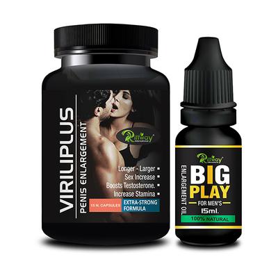 Riffway Virilplus Capsule 15's + Big Play Oil 15 ml - Sexual Healthcare