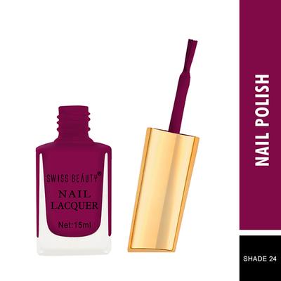 Swiss Beauty Long Lasting Nail Polish - (Shade-24) 15 ml - Nail Polish
