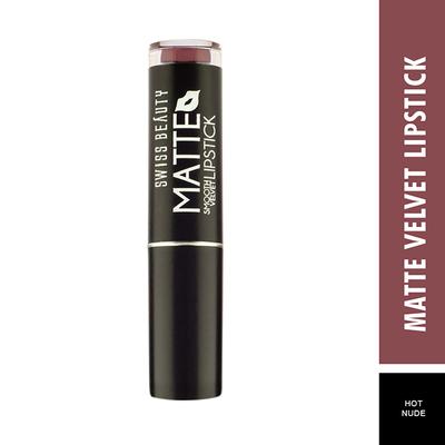 Swiss Beauty Smooth Velvet Matte Lipstick - (Hot Nude) 3.2 gm - Lipsticks