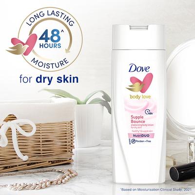 Dove Body Love Supple Bounce Body Lotion For Dry Skin Paraben Free 100 ml - Lotions & Creams