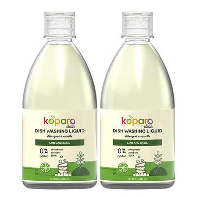 Koparo Clean Dish Washing Liquid (Pack of 2 x 500 ml) - Lime & Basil - Others