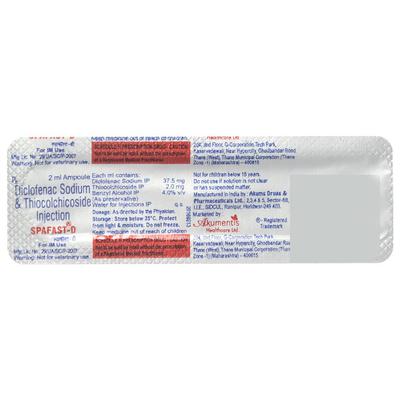 SPAFAST D Injection 2ml - Muscle Cramps/Spasticity-Mus