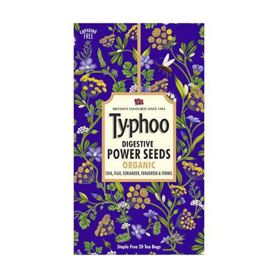 Typhoo Organic Digestive Power Seeds Tea Bag 20's - Herbal/Green Teas