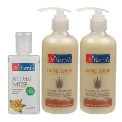 Dr Batra's Safe Hand Sanitizer 100 ml + Hand Wash (Pack of 2 x 100 ml) (N) - Hand Sanitizer