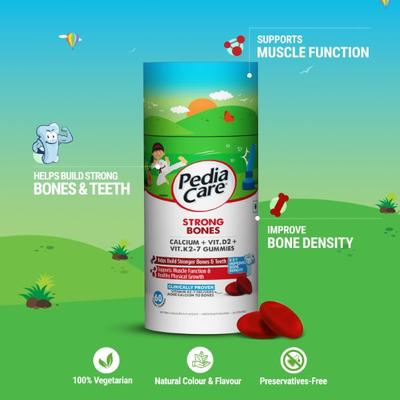 PediaCare Strong Bones Gummies 60's - Calcium And Minerals