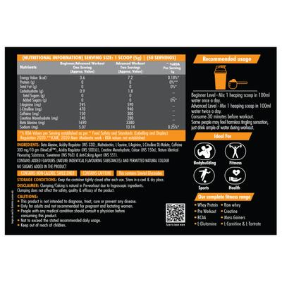 Dr. Morepen Muscle Food Pre Workout 300 Powder - Curious Cola 250 gm - Workout Essentials