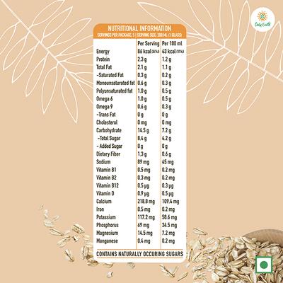 Only Earth Oats Milk - Original Unsweetened 1 litre - General Health