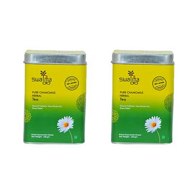 Swatma Pure Chamomile Herbal Tea Powder (Pack of 2 x 100 gm) - Teas