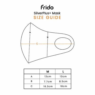 Frido Ultra Comfortable Silver+ Face Mask - Blue (Pack of 2) - Face Mask