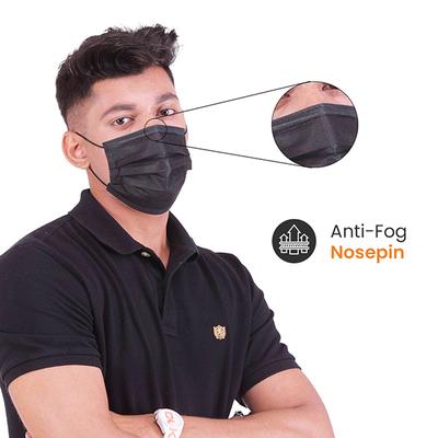 Arcatron 3 Ply Disposable Surgical Face Mask - Black (Pack of 200) - Face Mask