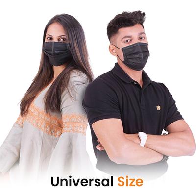 Arcatron 3 Ply Disposable Surgical Face Mask - Black (Pack of 200) - Face Mask