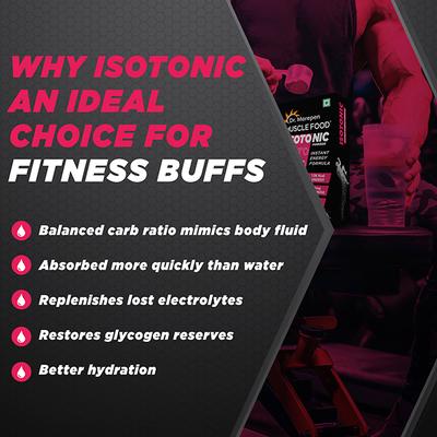 Dr. Morepen Muscle Food Isotonic Powder - Litchi Flavour 1 kg - Workout Essentials