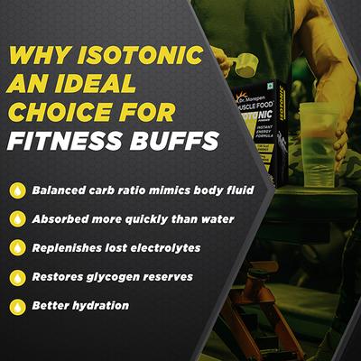 Dr. Morepen Muscle Food Isotonic Powder - Mango Orange 1 kg - Workout Essentials