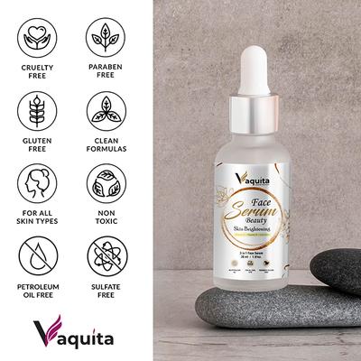 Vaquita Beauty Skin Brightening Face Serum - Vitamin E + Vitamin C + Hydration 30 ml - Face Serum