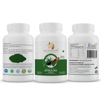 Goldenacacia Herrbals Spirulina Powder 50 gm - Pure Herbs