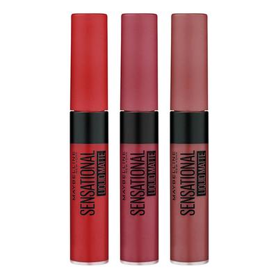 Maybelline New York Sara's Favorite Sensational Liquid Matte (Pack of 3) 1's - Lipsticks