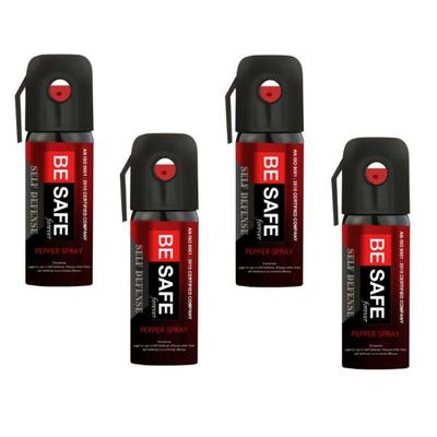 Be Safe Forever MAX Protection Self Defense Pepper Spray (Pack of 4 x 60 ml) - Others