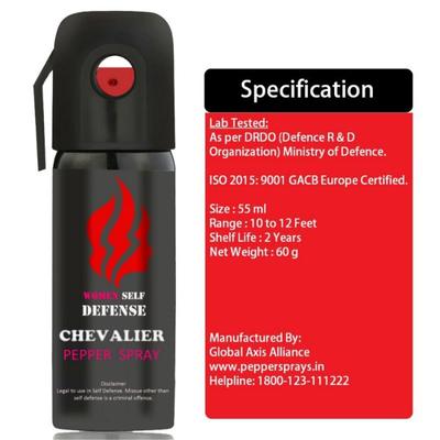 Chevalier Self Defense Pepper Spray for Women (Pack of 4 x 55 ml) - Others