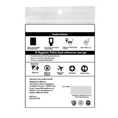 Be Safe Forever Disposable Paper Toilet Seat Cover - Blue (Pack of 10's) - Others