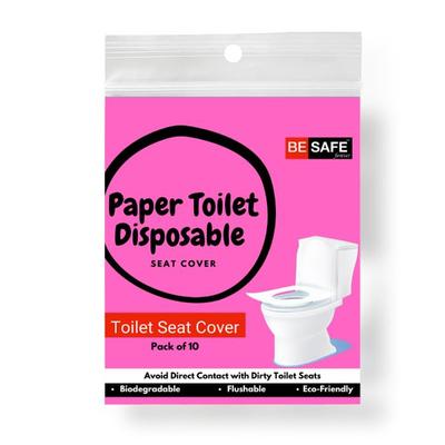 Be Safe Forever Disposable Paper Toilet Seat Cover - Pink (Pack of 10's) - Others