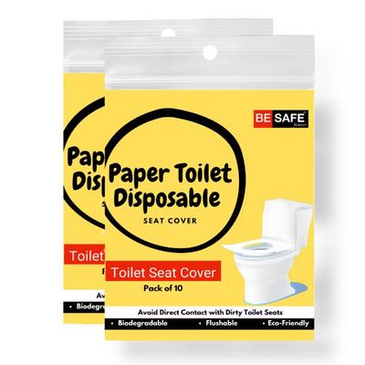 Be Safe Forever Disposable Paper Toilet Seat Cover - Yellow (Pack of 10 Sheets x 2's) - Others