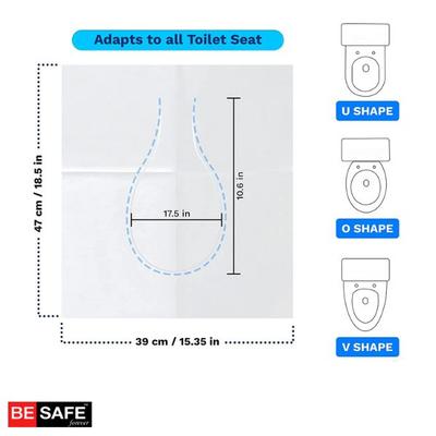 Be Safe Forever Disposable Paper Toilet Seat Cover - Yellow (Pack of 10 Sheets x 5's) - Others