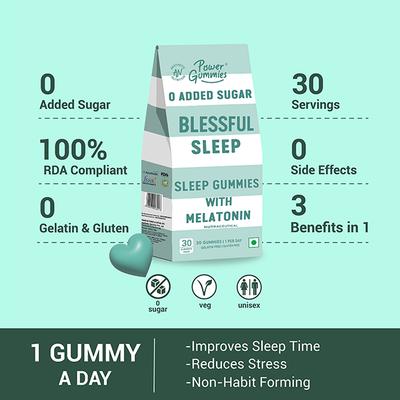 Power Gummies Blessful Sleep Gummies 60's - Multi-Vitamins