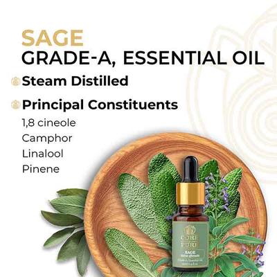 Core & Pure Grade A Essential Oil - Sage 12 ml - Essential Oils