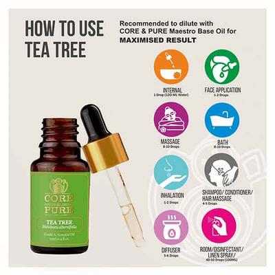 Core & Pure Grade A Essential Oil - Tea Tree 12 ml - Essential Oils