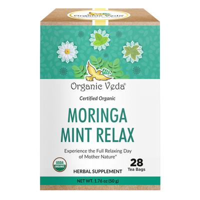 Organic Veda Moringa Mint Relax Tea Bags 28's - Teas