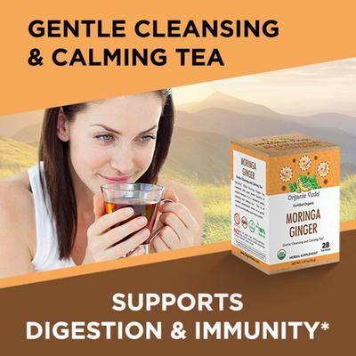 Organic Veda Moringa Ginger Tea Bags 28's - Teas