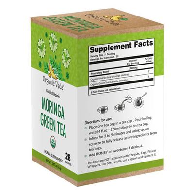 Organic Veda Moringa Green Tea Bags 28's - Teas