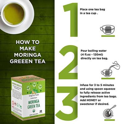 Organic Veda Moringa Green Tea Bags 28's - Teas