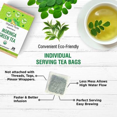 Organic Veda Moringa Green Tea Bags 28's - Teas