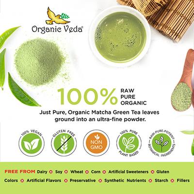 Organic Veda Matcha Green Tea Powder 227 gm - Pure Herbs