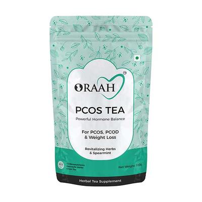 Oraah PCOS Green Tea Powder - Spearmint 100 gm - Teas