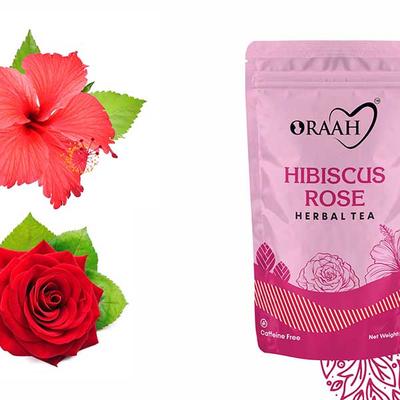 Oraah Herbal Tea Leaves - Hibiscus Rose 100 gm - Teas