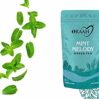 Oraah Green Tea Leaves - Mint Melody 100 gm - Teas