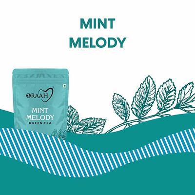 Oraah Green Tea Leaves - Mint Melody 100 gm - Teas