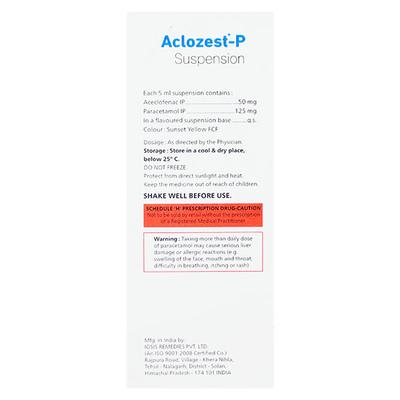 ACLOZEST P Suspension 60ml - Pain relief-Nsa
