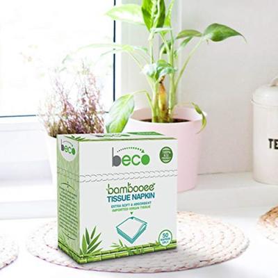 Beco Bambooee Extra Soft 2 Ply Tissue Napkin (Pack of 2 x 50's) - Tissues & Wipes