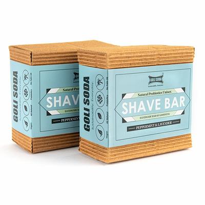 Goli Soda Natural Probiotic Unisex Shave Bar - Peppermint & Lavender (Pack of 2 x 95 gm) - Soaps