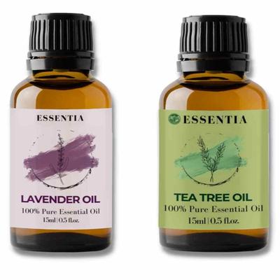 Essentia Extracts Pure Essential Oil ( Lavender Oil 15 ml + Tea Tree Oil 15 ml) 1's - Essential Oils