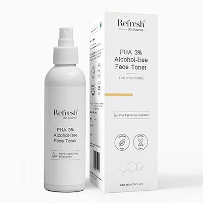 Refresh Skin Science PHA 3% Alcohol Free Face Toner 200 ml - Face Serum