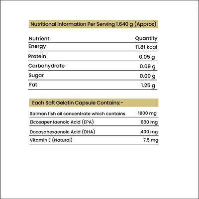 The Old Natural Triple Strength Salmega Salmon Omega 3 Fish Oil Softgel Capsule 30's - Omega Fish Oil Fatty Acids