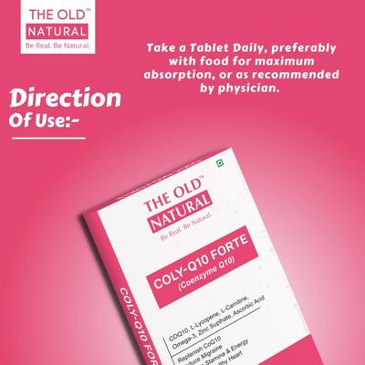 The Old Natural ColyQ10 Forte Veg Tablet 10's - Co-Q