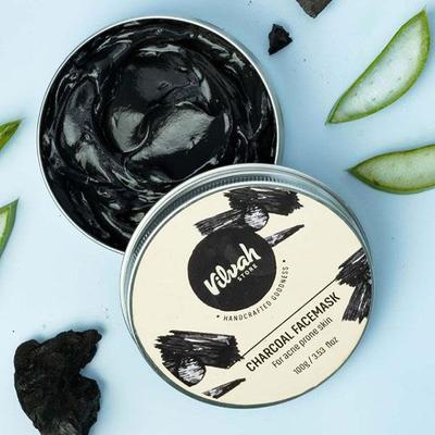 Vilvah Charcoal Facemask 100 gm - Masks & Peels