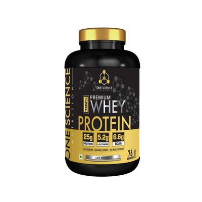 One Science Nutrition Premium Whey Protein Powder - Cafe Mocha 2270 gm - Whey Proteins